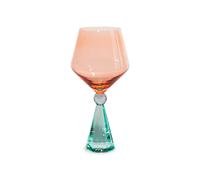 WD LifeStyle Calice per Gin Tonic in Verto Base Effetto Diamante Azzurro Pesca