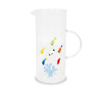 WD LifeStyle Caraffa in Vetro 1,3 Lt Decoro Corallo e Pesci