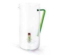Wd Lifestyle - Caraffa in Vetro Borosilicato 1,2l con Decorazione Interna a Forma di Pupazzo di Neve