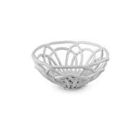 WD LifeStyle Cestino Centrotavola in Stoneware Bianco