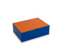 WD LifeStyle Cofanetto in Vetro 20 x 15 x 6,8 Cm Blu Arancione