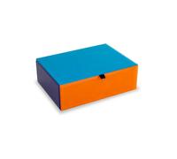 Wd Lifestyle Cofanetto in vetro azzurro 20x15x7 cm Cofanetto in vetro azzurro 20x15x7 cm