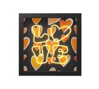 WD LifeStyle Cornice con Inserti Luminosi 30 x 30 Cm Decoro Love