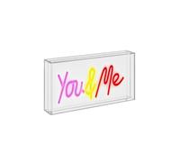 WD Lifestyle Insegna Neon Decorativa con Scritta (You & Me)