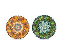 WD LIFESTYLE ISTANBUL SET 2 PIATTINI DESSERT ISTANBUL VERDE E ARANCIONE