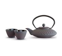 WD LIFESTYLE OSAKA SET TEIERA GHISA AZZURRA CON 4 BICCHIERI 800 ML