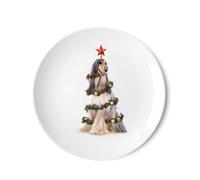 WD LifeStyle Piatto Panettone D 30,5 Cm Decoro Levriero Natalizio