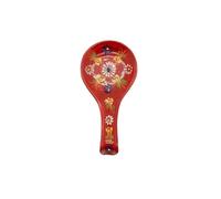 WD Lifestyle - Poggiamestolo in Ceramica con Decoro a Rilievo Realizzato a Mano (Rosso)