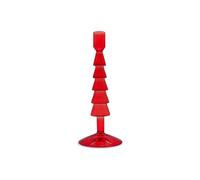 Wd Lifestyle Portacandele in vetro albero di natale, Ø9x22h cm, rosso Portacandele in vetro albero di natale, Ø9x22h cm, rosso