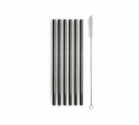 WD LIFESTYLE ROMA LINE SET 6 CANNUCCE CON SCOVOLINO NERO GLOSSY