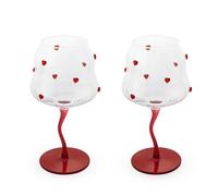 WD LIFESTYLE SET 2 CALICI COCKTAIL 45 CL IN VETRO DECORO CUORI