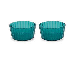 WD LifeStyle Set 2 Coppette in Acrilico 490 Ml Turchese