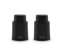 WD LifeStyle Set 2 Tappi Ermetici per Bottiglia di Vino Nero