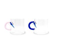 Wd Lifestyle Set 2 tazzine in vetro borosilicato libellula - 130 ml Set 2 tazzine in vetro borosilicato libellula - 130 ml