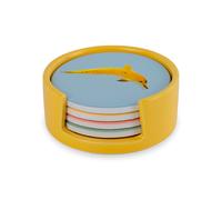 WD LifeStyle Set 4 Sottobicchieri D 10 Cm con Decori Misti