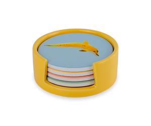 WD LifeStyle Set 4 Sottobicchieri D 10 Cm con Decori Misti