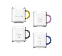 Wd Lifestyle Set 4 tazze da t in vetro borosilicato Set 4 tazze da t in vetro borosilicato