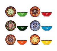 WD Lifestyle Set 6 coppette in Ceramica con Decoro in Rilievo.
