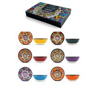 WD Lifestyle Set 6 Coppette in Ceramica con Decoro in Rilievo