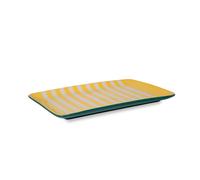 WD LIFESTYLE SINTRA PIATTO 30X20,5 CM GIALLO LINEE BIANCHE