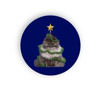 WD LifeStyle Sottopentola Ceramica D 18 Cm Decoro Gatto Natalizio