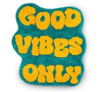 WD LifeStyle Tappeto Colorato e Vivace Decoro Good Vibes Only 60 x 64,8 Cm Giallo