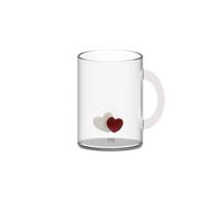 Wd Lifestyle Tazza in vetro 420 ml, cuori Tazza in vetro 420 ml, cuori