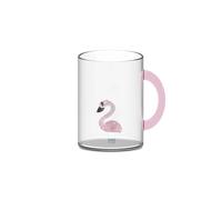 Wd Lifestyle Tazza in vetro 420 ml, fenicottero Tazza in vetro 420 ml, fenicottero