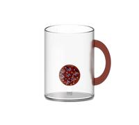 WD Lifestyle - Tazza in Vetro Borosilicato 420ml con Soggetto in Vetro Colorato Interno (Biscotto)
