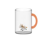 WD LifeStyle Tazza Vetro Borosilicato Cc 420 ml Decoro Mucca