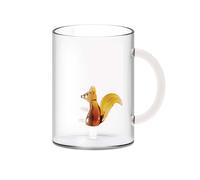 WD Lifestyle Tazza in vetro borosilicato in confezione regalo. Capacità: 420 ml. Figurina: Scoiattolo