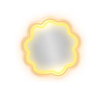 WD LIFESTYLE TOKYO SPECCHIO DECORATIVO LED ONDE ARANCIONE E GIALLO