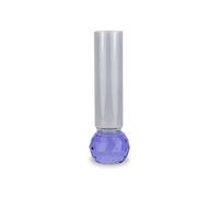 Wd Lifestyle Vaso in vetro con base effetto diamante, viola/grigio Vaso in vetro con base effetto diamante, viola/grigio
