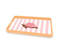 WD LifeStyle Vassoio Rettangolare 40 x 24 Cm Decoro Tartaruga