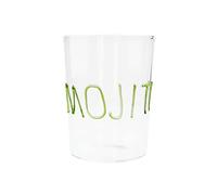 WD LIFESTYLE Vetro borosilicato con lettere in filo di vetro colorato e posato a mano. Capacità: 500 ml