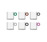 WD Lifestyle - WD651 - Set 6 tazze da caffè in vetro borosilicato. Capacità 100 ml.