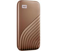 WD My Passport SSD, 2TB SSD Esterno, SSD portatile con tecnologia NVMe, USB-C, con velocità di lettura fino a 1050 MB/s, 1000 MBs in scrittura, funziona con PC, Xbox e Playstation, Oro