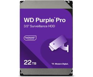 WD Purple Pro 22TB Smart Video 3.5" Internal Hard Drive, AllFrame Technology, 55