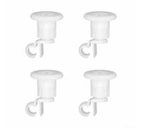 WD12X10327 - Rullo e perno per lavastoviglie, confezione da 4 pezzi, facile da installare, in plastica, colore: Bianco