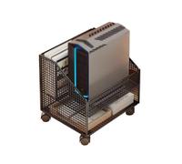 wD7rE5bm6z Supporto CPU Supporto torre for PC mobile sotto scaffale da scrivania Supporto CPU in metallo con ruote piroettanti bloccabili adatto for ufficio domestico sotto la scrivania(Nero)