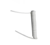 WDBDFCD Cavo a Spirale a Molla, Cavo di prolunga flessibil Cavo di Alimentazione a Spirale Nero a 3 conduttori da 1,5 mm2 con Anima in Rame e Cavo a Molla telescopica(White,Strech 3.5 Meters)
