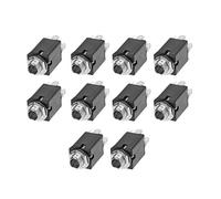 Wdbild 10pcs 6.35mm O Plug Sockets PJ-612 3-Pin Connettore Con Vite Dado Adattatore Convertitore