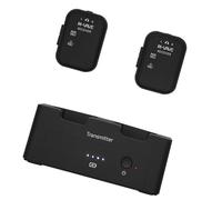 Wdbild 2.4Ghz Auricolare Monitor Trasmettitore Ricaricabile 2 Ricevitori Con Pulsante Volumetrico Regolabile Funzione Mute Monitor A Bassa Latenza Per Musicista