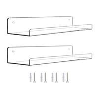 Wdbild 2 mensole acriliche per scaffale da parete trasparente galleggiante espositore per bagno cucina cornicioni decorazione