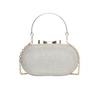 Wdbild 2. Pochette di lusso impreziosita con tracolla staccabile in poliestere alla moda borsa da sera per occasioni sociali borsa a tracolla, Argento, One Size