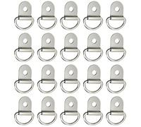 Wdbild 20Pcs Metallo A Forma di D Tirare Gancio Tie Down Ancoraggi Cargo Tie Down Per Auto Camion Rimorchi Barche Cargo D Anelli Heavy Duty Ancore Ganci Cinghia