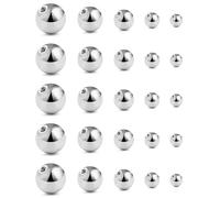 Wdbild 25PCS Sfere di Ricambio In Lega Accessori Piercing Alla Moda Palle Texture Per Il Corpo Piercing Gioielli Componente Gioielli Per Il Corpo