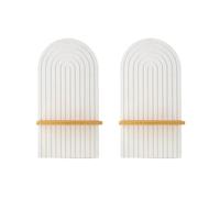 Wdbild 2Pcs Legno Arcobaleno Mensole Da Parete Moderno Mensola Fluttuante Per Decori Della Parete Moderno Mensola Appesa Per S