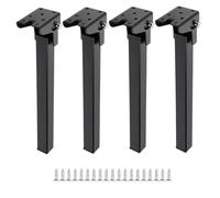 Wdbild 4 gambe da tavolo pieghevoli in metallo da 20 cm/25 cm/30 cm/35 cm, per ufficio, tavolini da caffè, tavolo portatile, gambe per mobili resistenti, gambe per tavolo da riporre facilmente