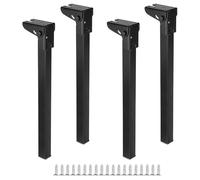 Wdbild 4 gambe da tavolo pieghevoli in metallo da 20 cm/25 cm/30 cm/35 cm, per ufficio, tavolini da caffè, tavolo portatile, gambe per mobili resistenti, gambe per tavolo da riporre facilmente